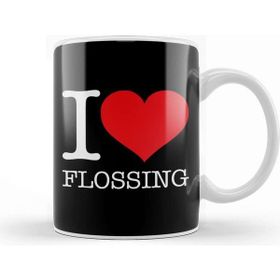 Baskı Dükkanı I Love Flossing Kupa