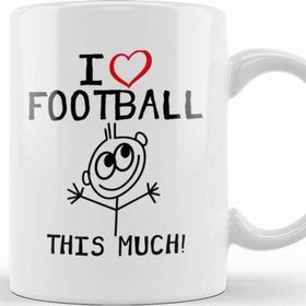 Baskı Dükkanı I Love Football This Much Kupa