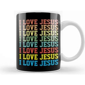 Baskı Dükkanı I Love Jesus Christian Kupa