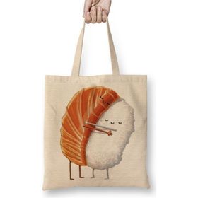 Baskı Dükkanı I Love Pasta Bez Uzun Saplı Krem Rengi Çanta