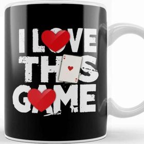 Baskı Dükkanı I Love This Game Poker Hearts Gambling Card Player Kupa