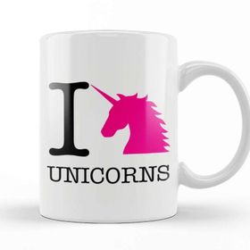 Baskı Dükkanı I Love Unicorns Kupa