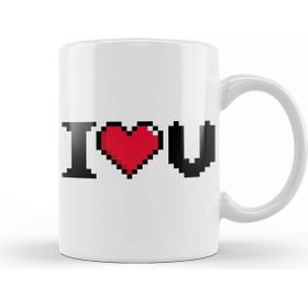 Baskı Dükkanı I Love You Video Game Heart 01 Kupa