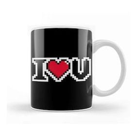 Baskı Dükkanı I Love You Video Game Heart Kupa