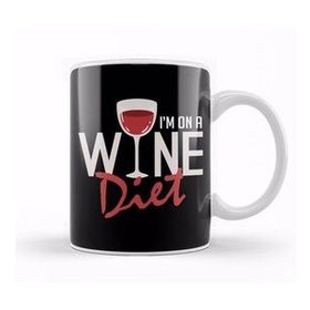 Baskı Dükkanı I M On A Wine Diet Cute Funny Wino Drinking Pun Kupa