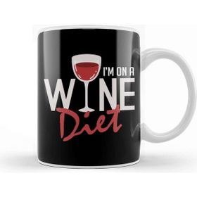 Baskı Dükkanı I M On A Wine Diet Cute Funny Wino Drinking Pun Kupa