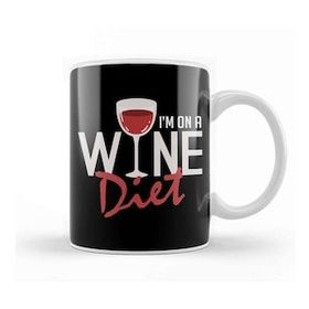 Baskı Dükkanı I M On A Wine Diet Cute Funny Wino Drinking Pun Kupa