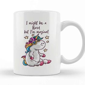 Baskı Dükkanı I May Be A Nerd But Im Magical Unicorn Pixel Art Kupa