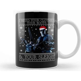 Baskı Dükkanı I Need Your Clothes Terminator Christmas Knit Kupa