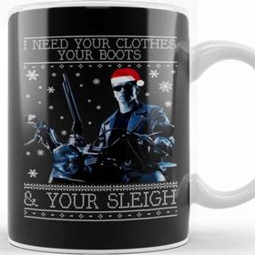 Baskı Dükkanı I Need Your Clothes Terminator Christmas Knit Kupa