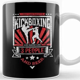 Baskı Dükkanı I Only Care About Kickboxing 3 People And Beer Kupa