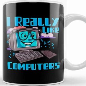 Baskı Dükkanı I Really Like Computers Nerdy Tech Guy Geek Kupa