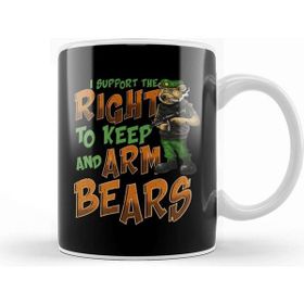 Baskı Dükkanı I Support The Right To Arm Bears 2nd Amendment Pun Kupa