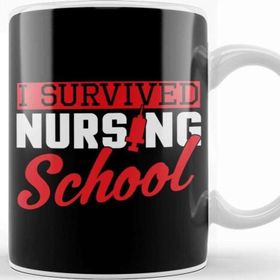 Baskı Dükkanı I Survived Nursing School Nurse Graduation Kupa
