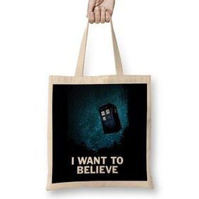 Baskı Dükkanı I Want To Believe Bez Çanta