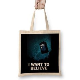 Baskı Dükkanı I Want To Believe Bez Çanta