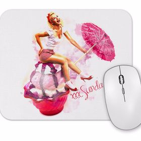 Baskı Dükkanı Ice Cream Umbrella Pinup Bow Mouse Pad