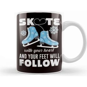 Baskı Dükkanı Ice Skate Queen Ice Figure Skater Winter Sports Ice Skates Kupa