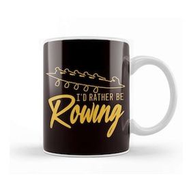 Baskı Dükkanı Id Rather Be Rowing Rowboat Team Row Sculling Paddling Oars Kupa