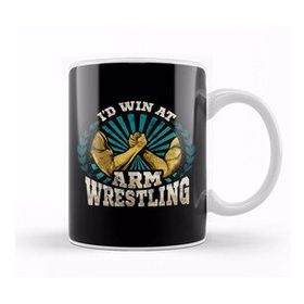Baskı Dükkanı Id Win at Arm Wrestling Athlete Strong Wrestler Kupa