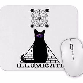 Baskı Dükkanı Illumicati Cat Kedi Mouse Pad