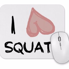 Baskı Dükkanı Ilove Squats Mouse Pad