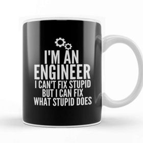 Baskı Dükkanı I'm An Engineer I Can't Fix Stupid Funny Engineering 04 Beyaz Porselen Kupa Bardak