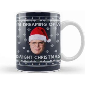 Baskı Dükkanı Im Dreaming Of A Dwight Christmas The Office Beyaz Porselen Kupa Bardak