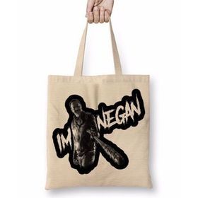 Baskı Dükkanı Im Negan Bez Uzun Saplı Krem Rengi Çanta
