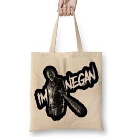 Baskı Dükkanı Im Negan Bez Uzun Saplı Krem Rengi Çanta