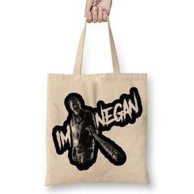 Baskı Dükkanı Im Negan Bez Uzun Saplı Krem Rengi Çanta