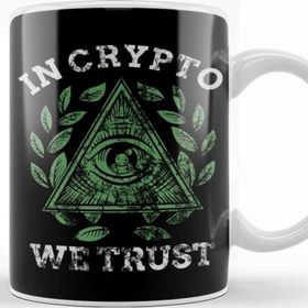 Baskı Dükkanı in Crypto We Trust Bitcoin Cryptocurrency Trading Kupa