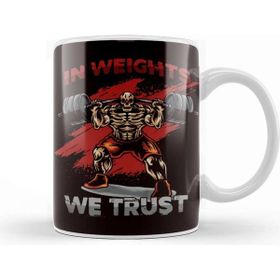 Baskı Dükkanı In Weights We Trust Weightlifting Bodybuilding Barbell Gym Kupa