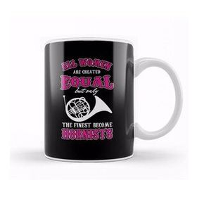 Baskı Dükkanı Instrument Musician French Horn Heart Music Gift All Are Created Equal Funny Hornists Kupa