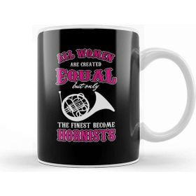 Baskı Dükkanı Instrument Musician French Horn Heart Music Gift All Are Created Equal Funny Hornists Kupa
