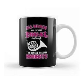 Baskı Dükkanı Instrument Musician French Horn Heart Music Gift All Are Created Equal Funny Hornists Kupa