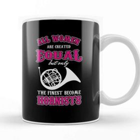 Baskı Dükkanı Instrument Musician French Horn Heart Music Gift All Are Created Equal Funny Hornists Kupa
