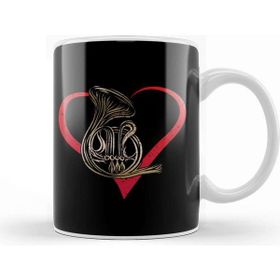 Baskı Dükkanı Instrumentalist Musician Hornist French Horn Heart Music Loves Gift Kupa