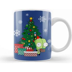 Baskı Dükkanı Invader Zim Gir Around The Christmas Tree Kupa