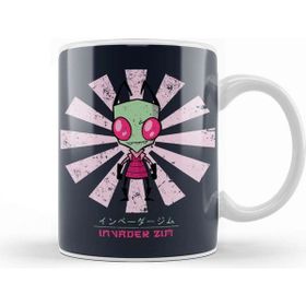 Baskı Dükkanı Invader Zim Retro Japanese Kupa