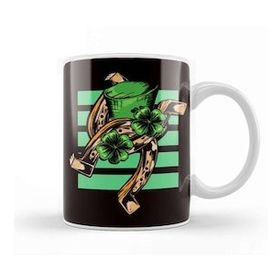 Baskı Dükkanı Irish Ireland Horseshoe Lucky Shamrock Saint Patrick Day Kupa