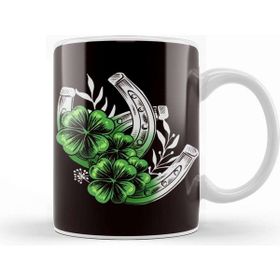 Baskı Dükkanı Irish Ireland Horseshoe Lucky Shamrock Saint Patrick Day Kupa