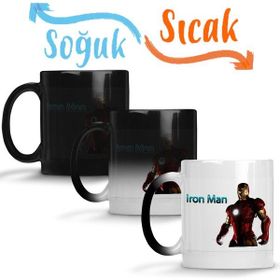 Baskı Dükkanı Iron Man 01 Sihirli Porselen Kupa