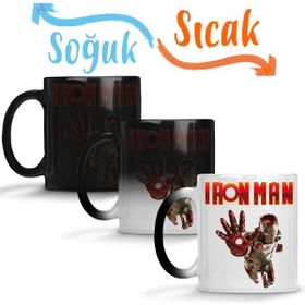 Baskı Dükkanı Iron Man 02 Sihirli Porselen Kupa