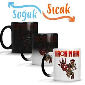 Baskı Dükkanı Iron Man 02 Sihirli Porselen Kupa