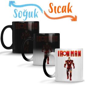 Baskı Dükkanı Iron Man 03 Sihirli Porselen Kupa