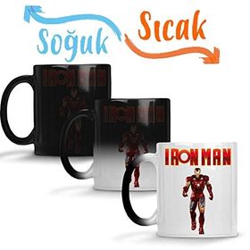 Baskı Dükkanı Iron Man 03 Sihirli Porselen Kupa