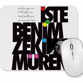Baskı Dükkanı Iste Benim Zeki Müren İllustrasyon Mouse Pad