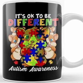Baskı Dükkanı It S Ok To Be Different Autism Awareness Bunnies Kupa