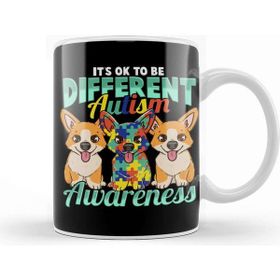 Baskı Dükkanı It S Ok To Be Different Autism Awareness Heart Kupa